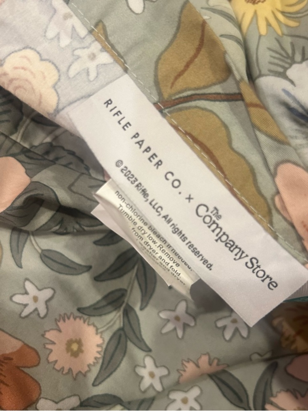 Rifle Paper Co x The Company Store 100% Cotton Duvet Cover King 2 Pillow Shams - Picture 5 of 10